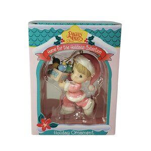 Precious Moments Home for Holidays Christmas Ornament Boy Joy 1996 #266094 VTG